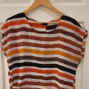 Striped Open Back Top